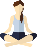 Illustrated yoga woman